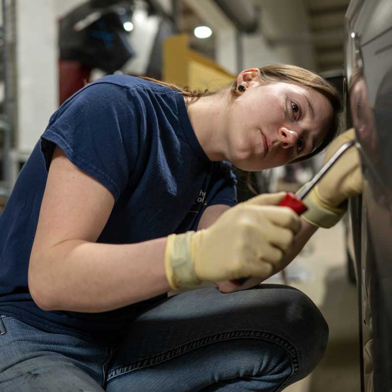 Lacey getting a closer look at vehicle repair